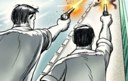उरळ पोलिसांच्या वाहनवर भामट्यांची फायरिंग ! वाहनावर पडले आठ छिद्रे