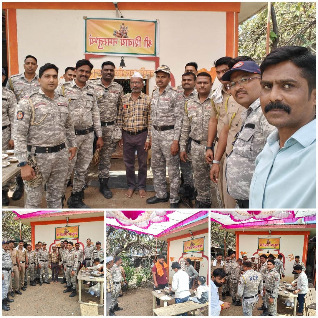 पातुर शहरात महाशिवरात्री बंदोबस्त करिता आलेल्या आरसीपीच्या जवानांनी घेतला महाप्रसादाचा लाभ